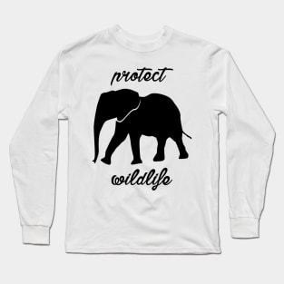 protect wildlife - elephant Long Sleeve T-Shirt